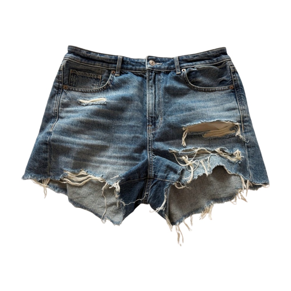 American Eagle Outfitters Ripped Blue Jean Shorts